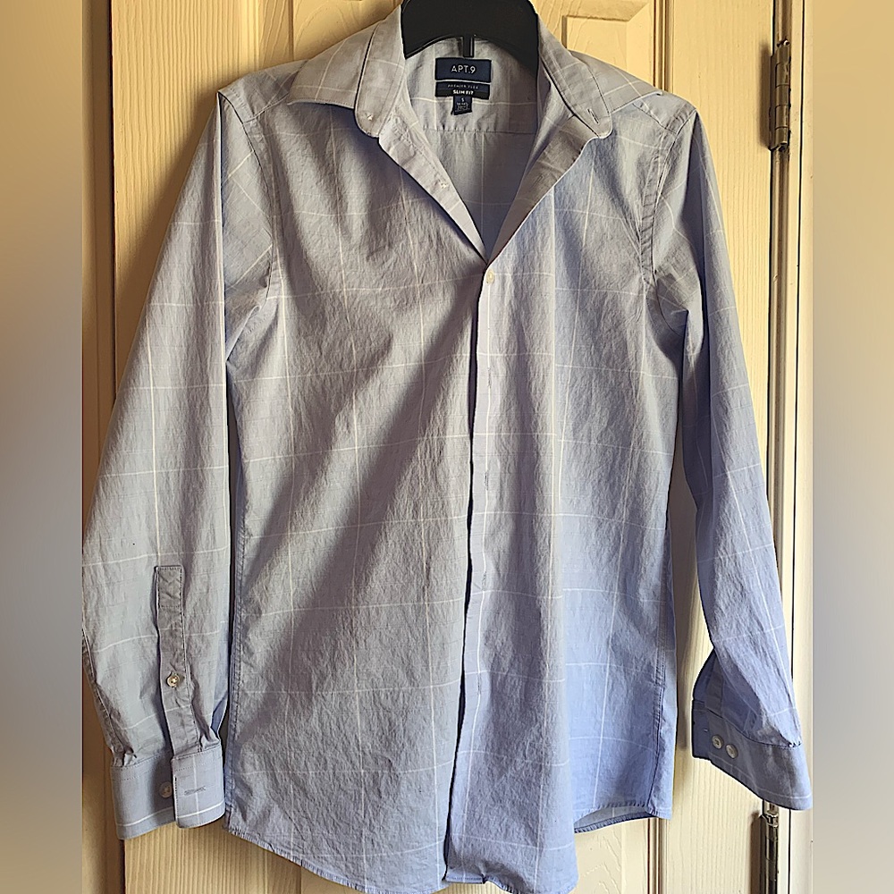 Apt 9 premier flex slim fit men’s dress shirt size S